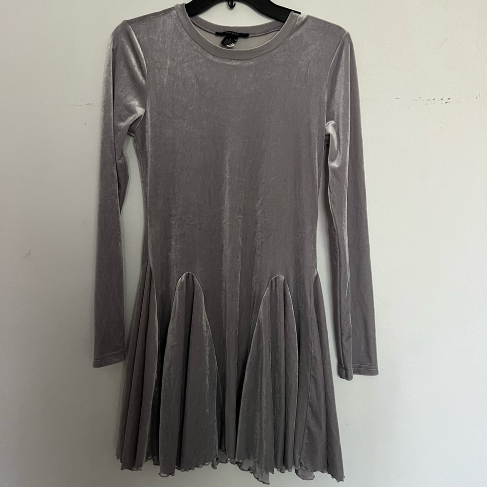 Forever 21 Silver Velvet Top